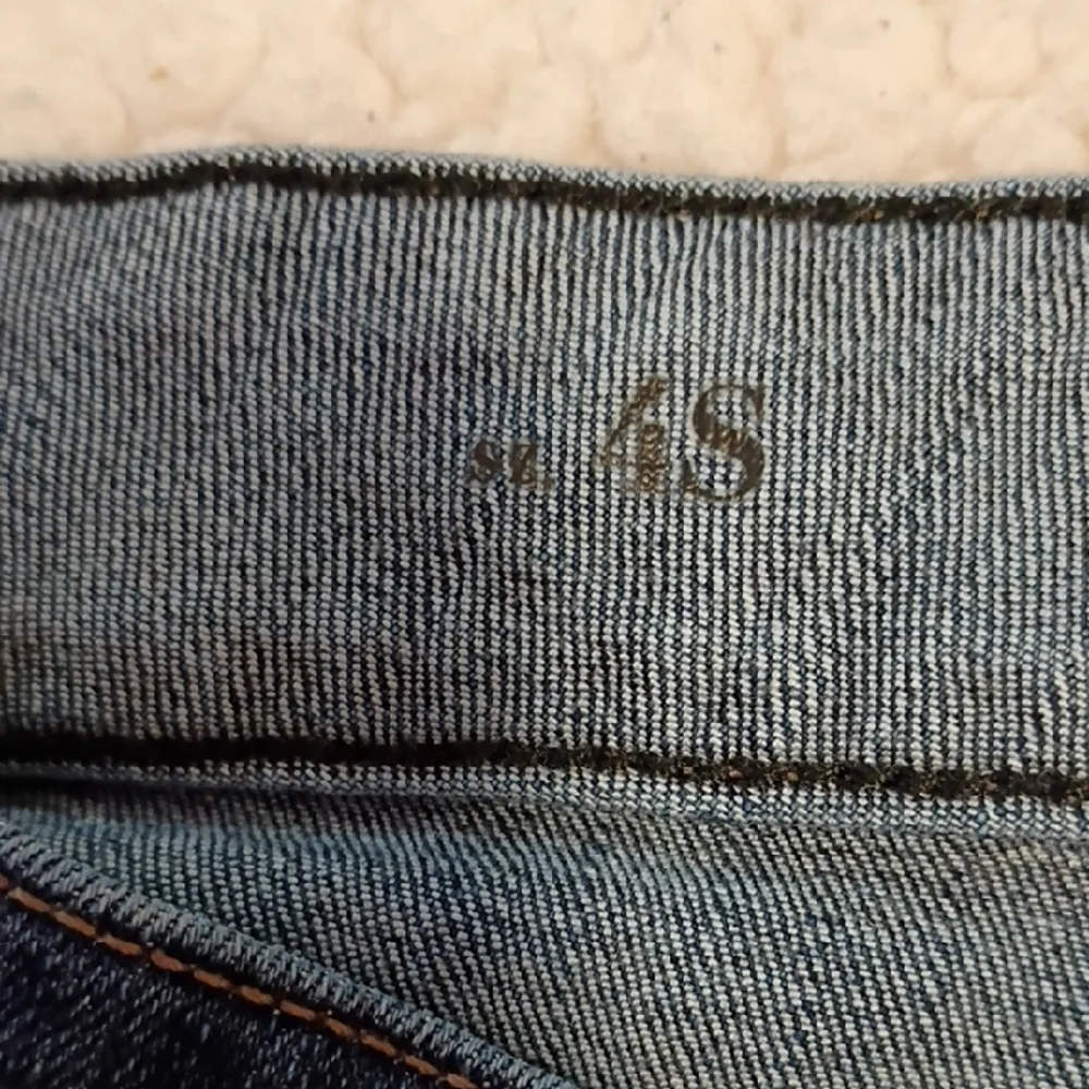 White Black Stylish‎ Blue Flare Jeans with Studded Details Size 4S